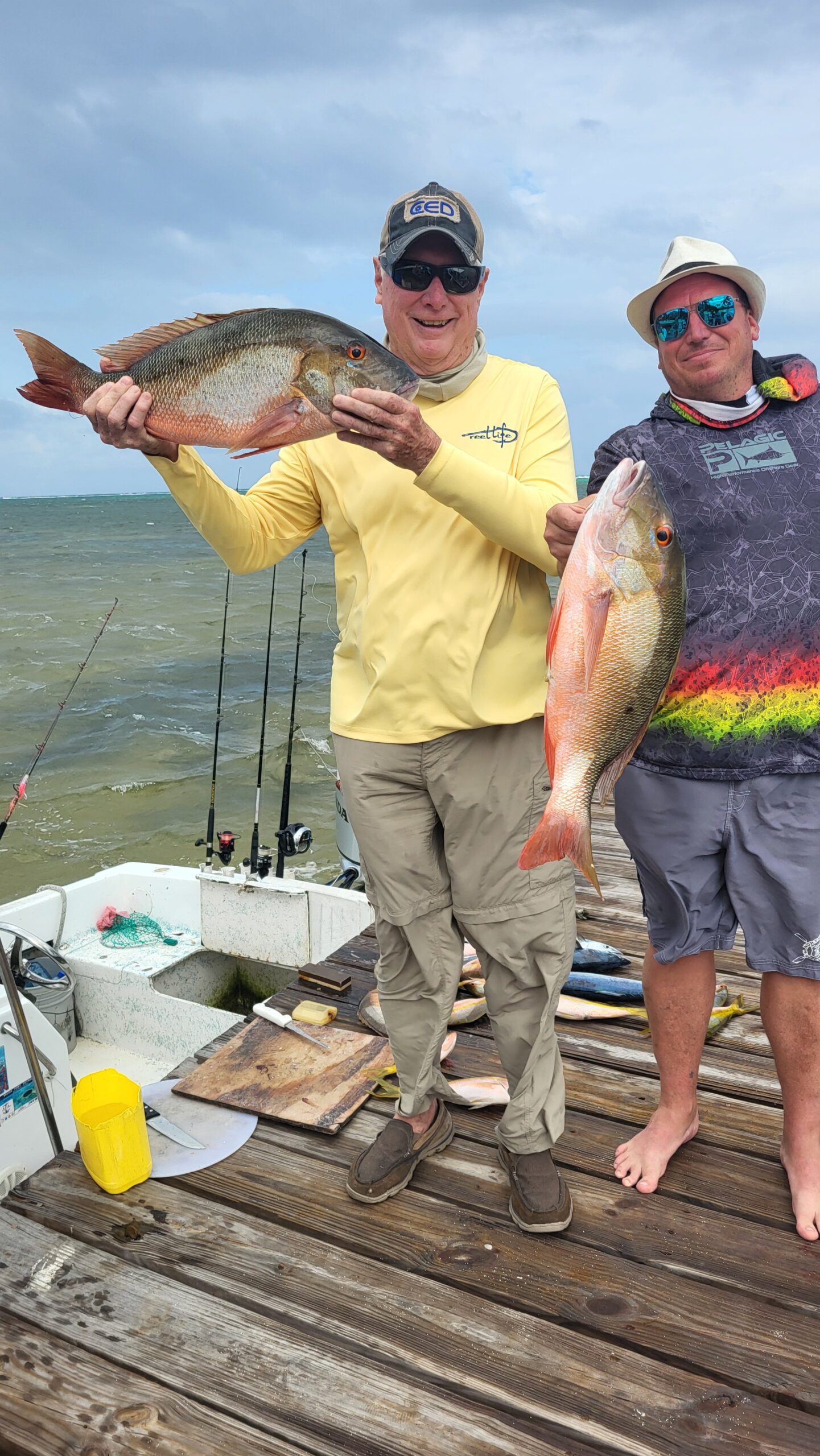 Guided fishing tour in San Pedro, Belize with the catch of the day
